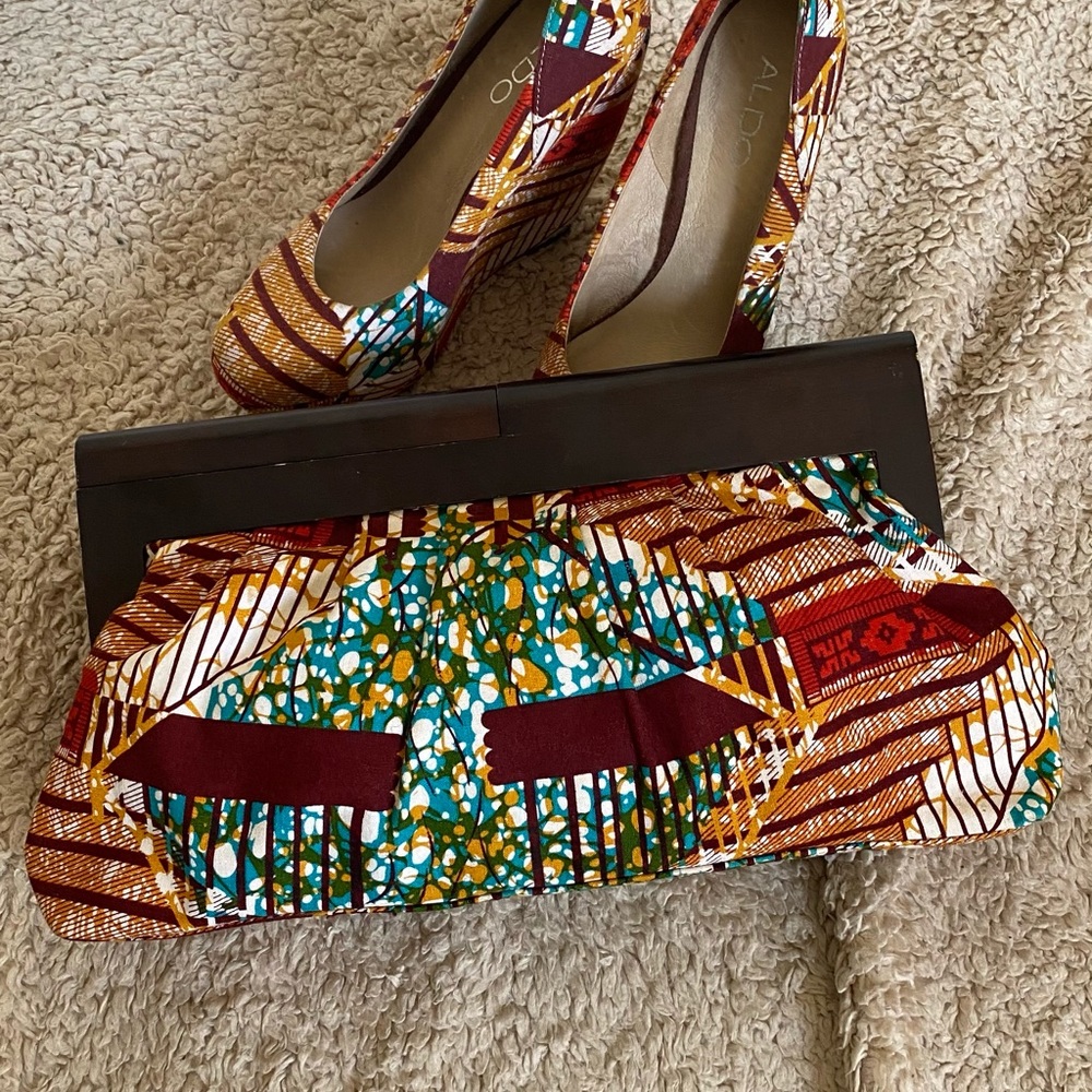 Aldo African Print Set : Shoes & Purse